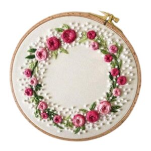 Flower embroidery hoop